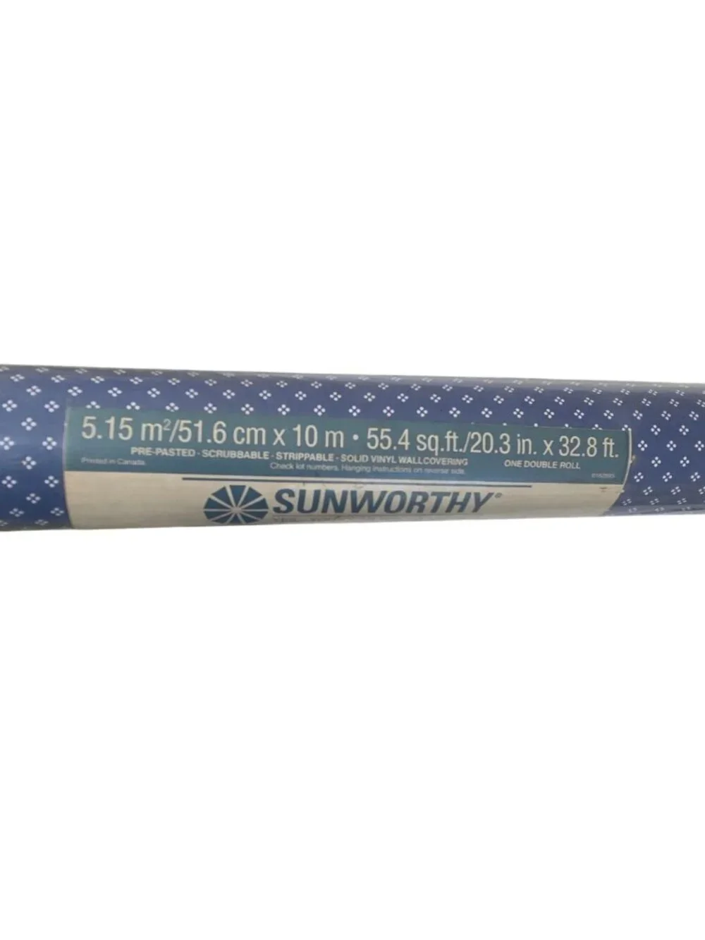 Country Blue White 1990s CountryCore Vinyl Wallpaper Roll Scrubbable Farmhouse